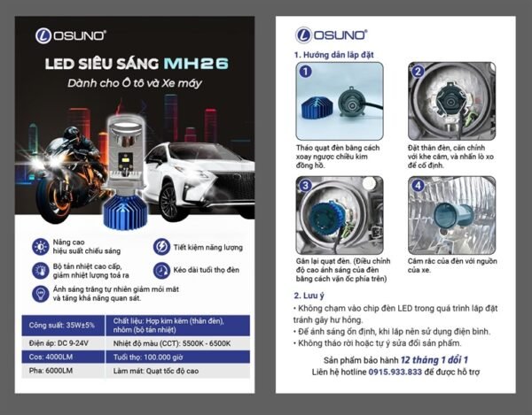 Đèn Led MH26 cho xe Alpha - Hình ảnh 4